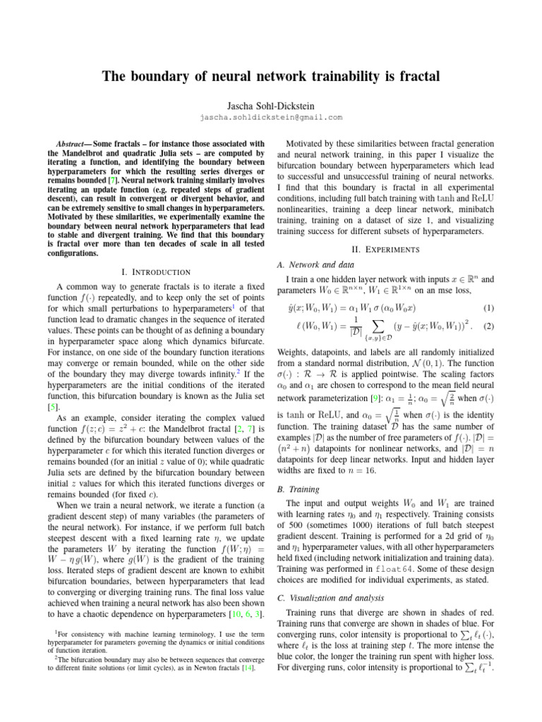 The Boundary of Neural Network Trainability Is Fractal | PDF | Fractal ...