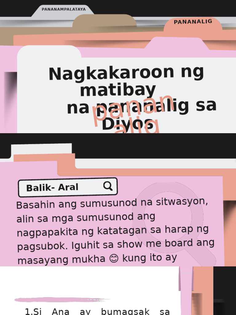 Nagkakaroon NG Matibay Na Pananalig Sa Diyos | PDF
