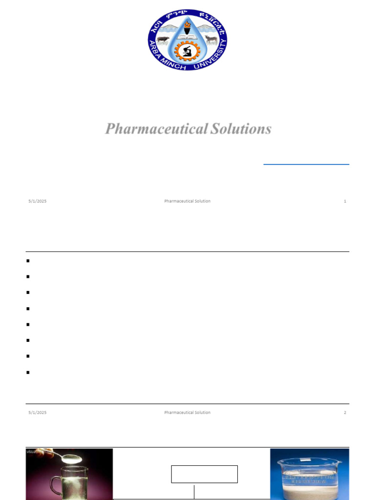 Pharmaceutical Solutions Overview | PDF | Membrane | Ion Exchange