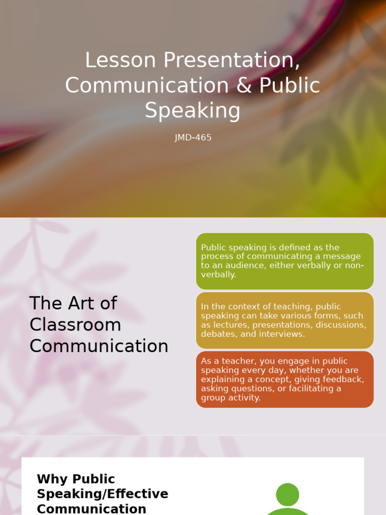 Effective Public Speaking for Teachers | PDF | Public Speaking | Body ...