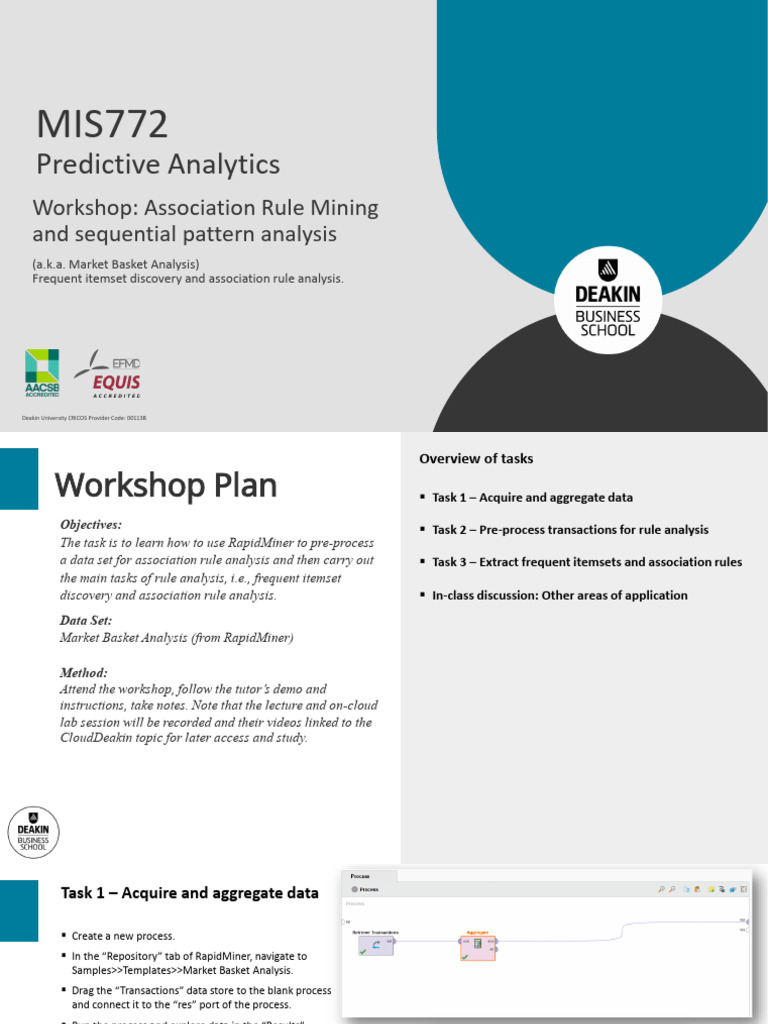 T07 Workshop - Association Rule Mining v4 | PDF | Data | Information ...