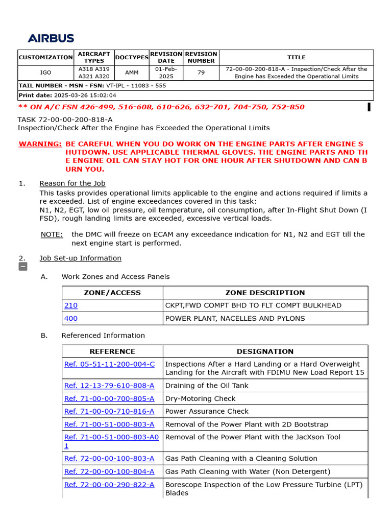 Engine Exceedance Inspection Guide | PDF | Turbine | Exhaust Gas
