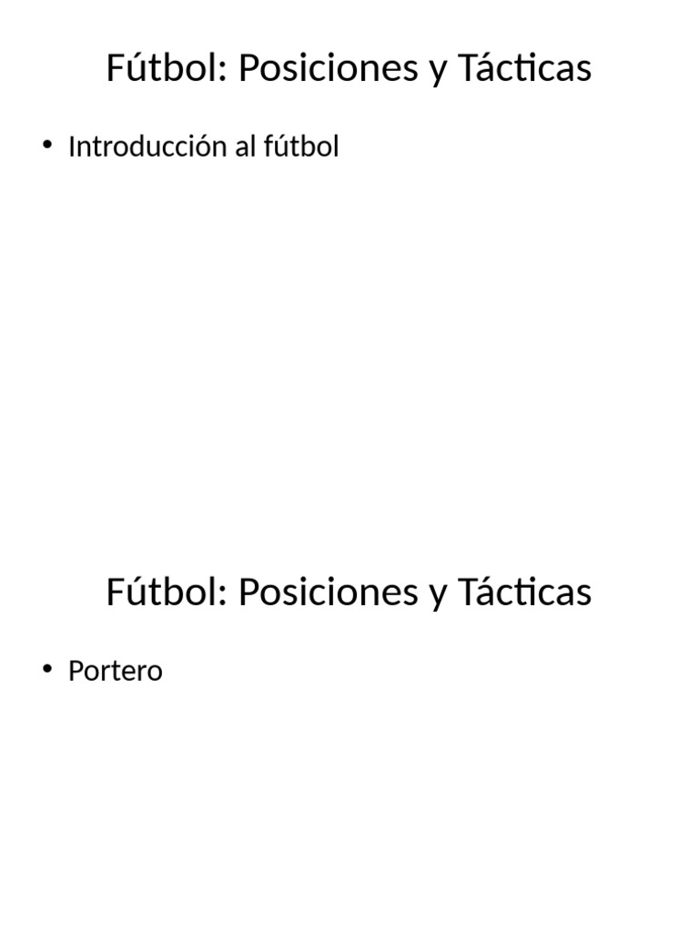 Posiciones y Tácticas en Fútbol | PDF
