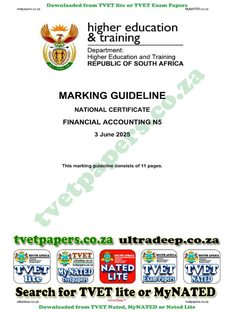 n560 - Financial Accounting n5 Memo June 2025 - Tvetpapers - Co.za | PDF
