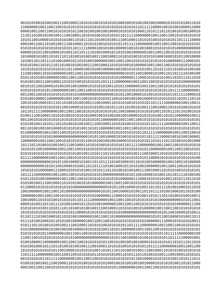 Binary Data Analysis and Patterns | PDF