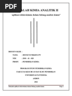 Download makalah aplikasi elektrokimia dalam bidang analisis kimia by R Nikijuluw SN93849079 doc pdf