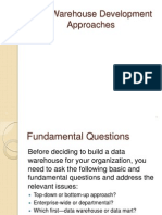 Data Warehouse Development Approach