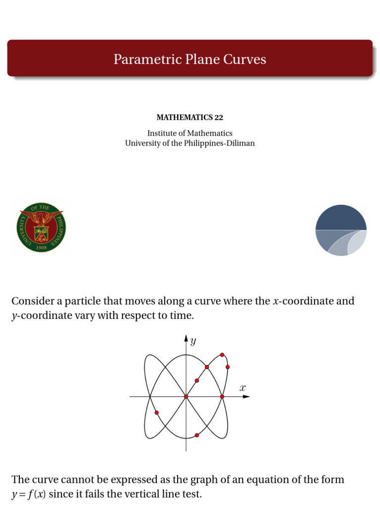Understanding Parametric Plane Curves | PDF | Tangent | Curve