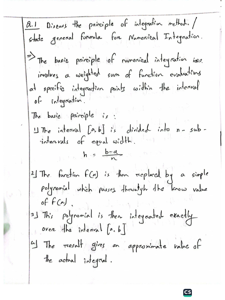 Numerical Method - Integration | PDF