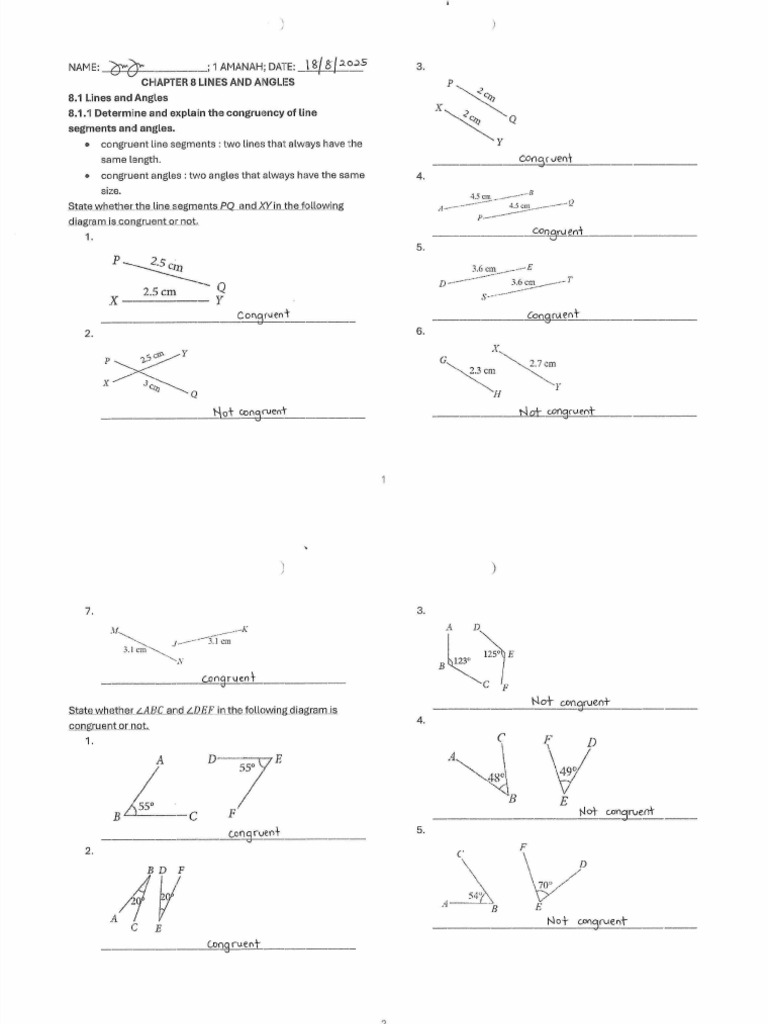 Chapter 8 - Answer Page 1 - 9, 19 - 22 | PDF