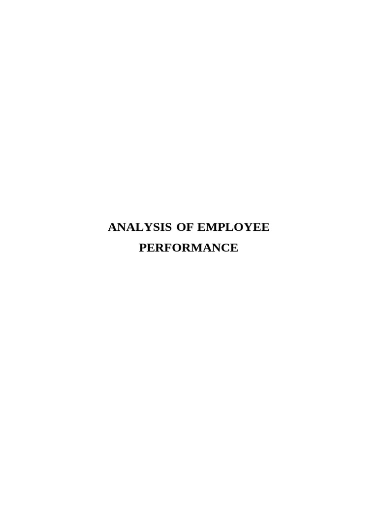Employee Performance Analysis Strategies | PDF | Performance Appraisal ...