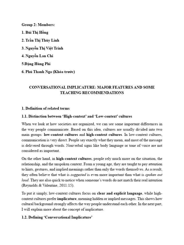 Understanding Conversational Implicature | PDF | Semantics | Linguistics