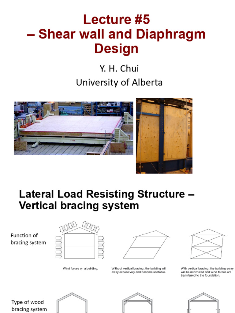 Shear Wall & Diaphragm Design Principles | PDF | Framing (Construction ...
