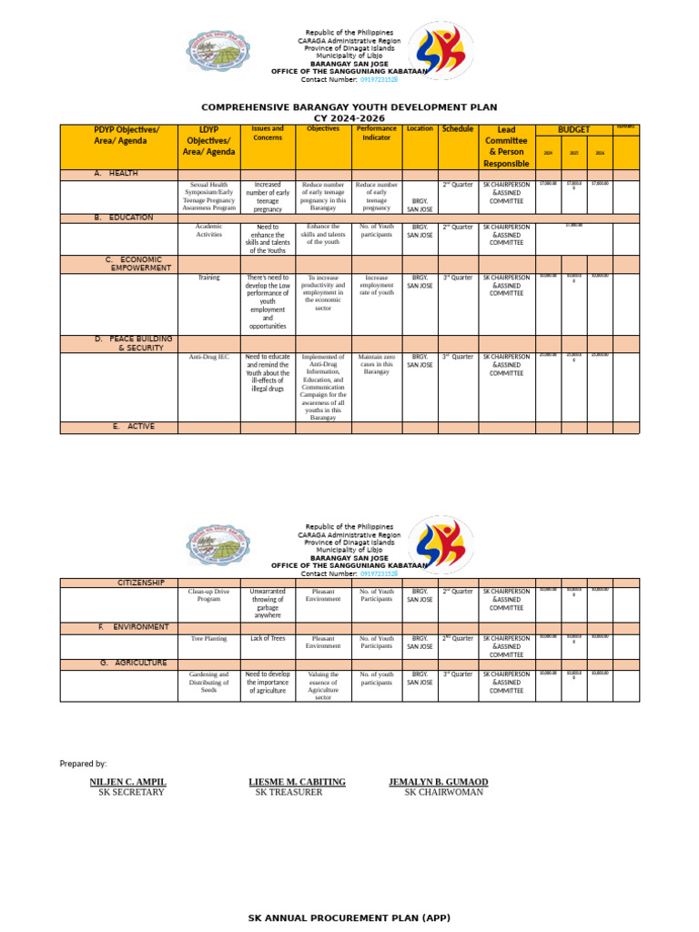Youth Development Plan 2024-2026 | PDF