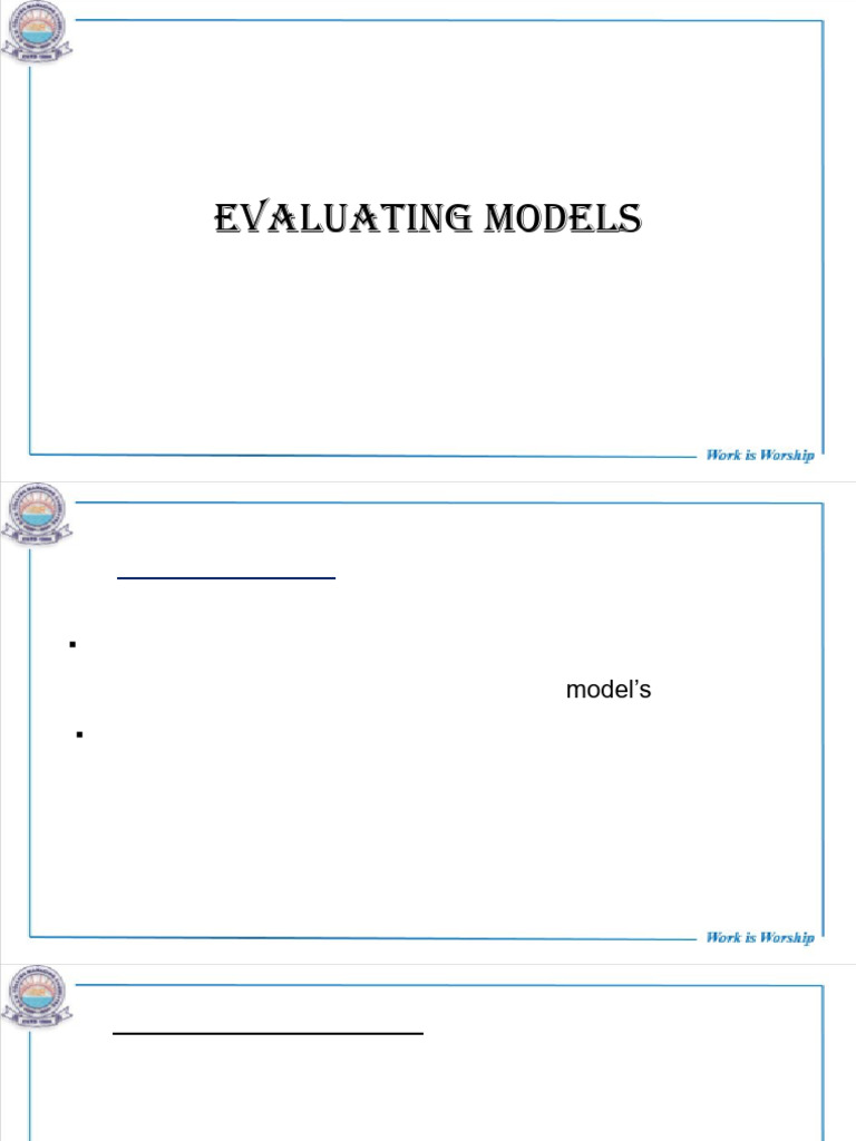 Model Evaluation Techniques in AI | PDF