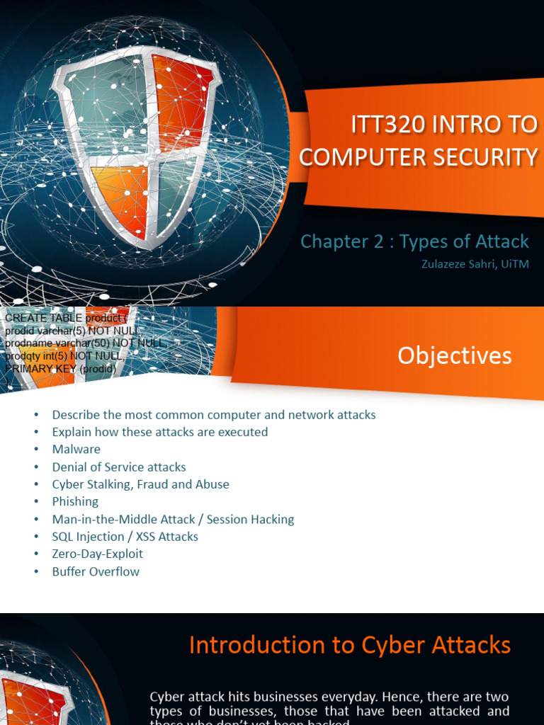 Chapter 2 Types of Attack | PDF | Denial Of Service Attack ...