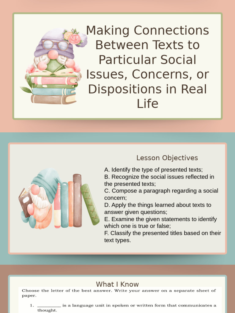 Analyzing Narrative Texts and Social Issues | PDF | Narrative | Fairy Tales