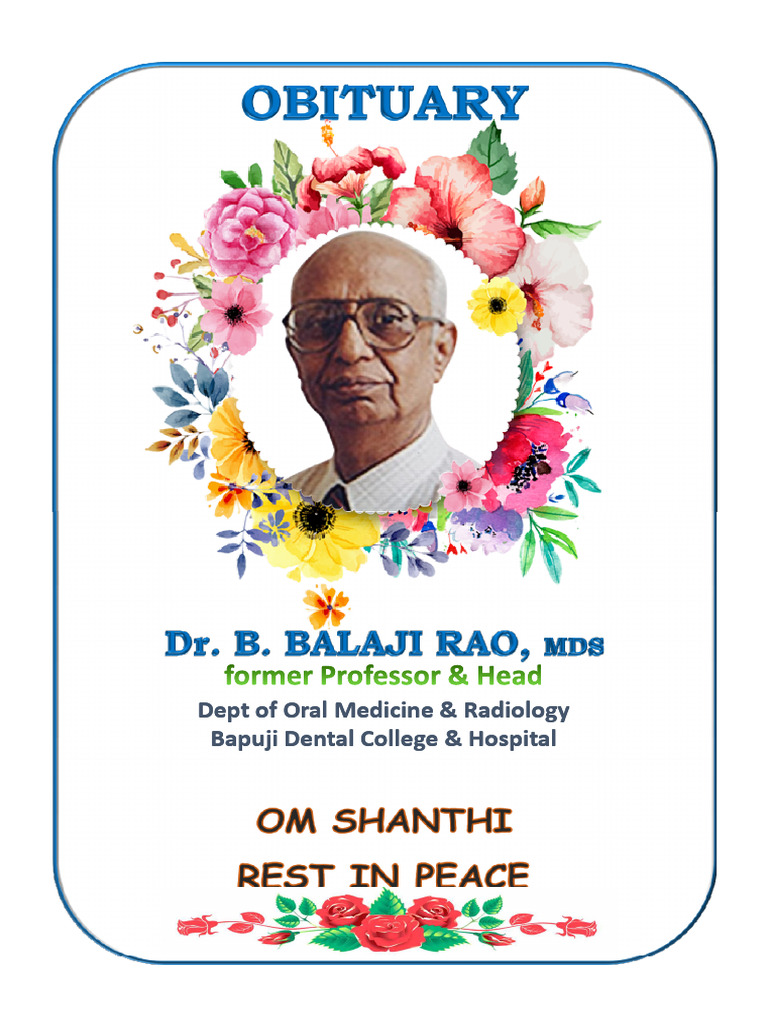 Dr. B BALAJI RAO | PDF
