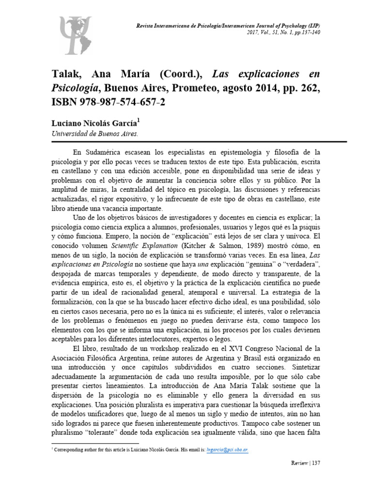 Pluralismo en las explicaciones psicológicas | PDF | Pragmatismo ...