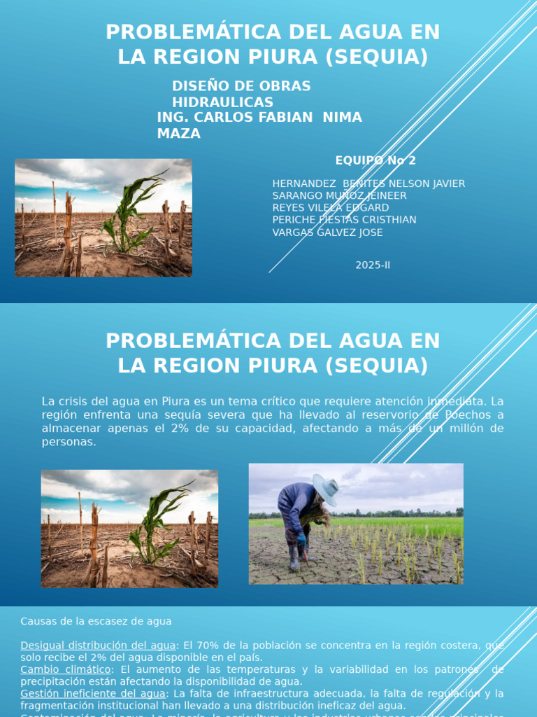 Crisis del Agua en Piura: Soluciones Urgentes | PDF | Agua | Recursos ...