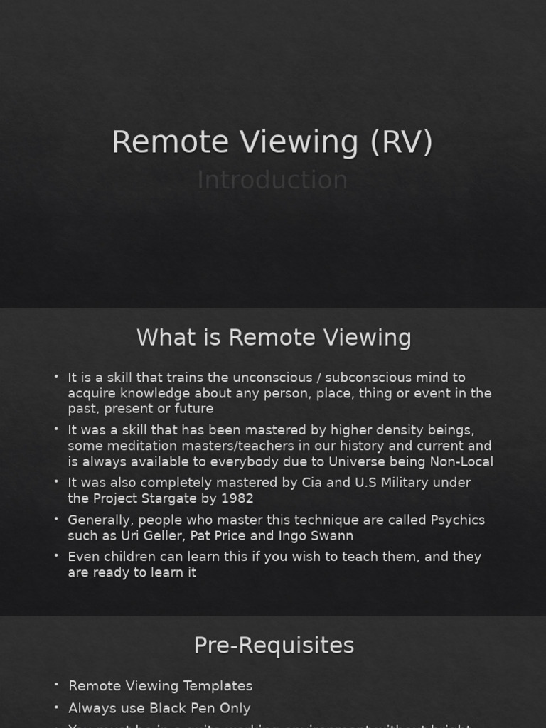 Mastering Remote Viewing Techniques | PDF | Psychological Concepts ...