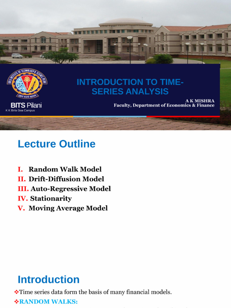 Lecture 3 - Introduction To Time-Series Analysis - Shared | PDF