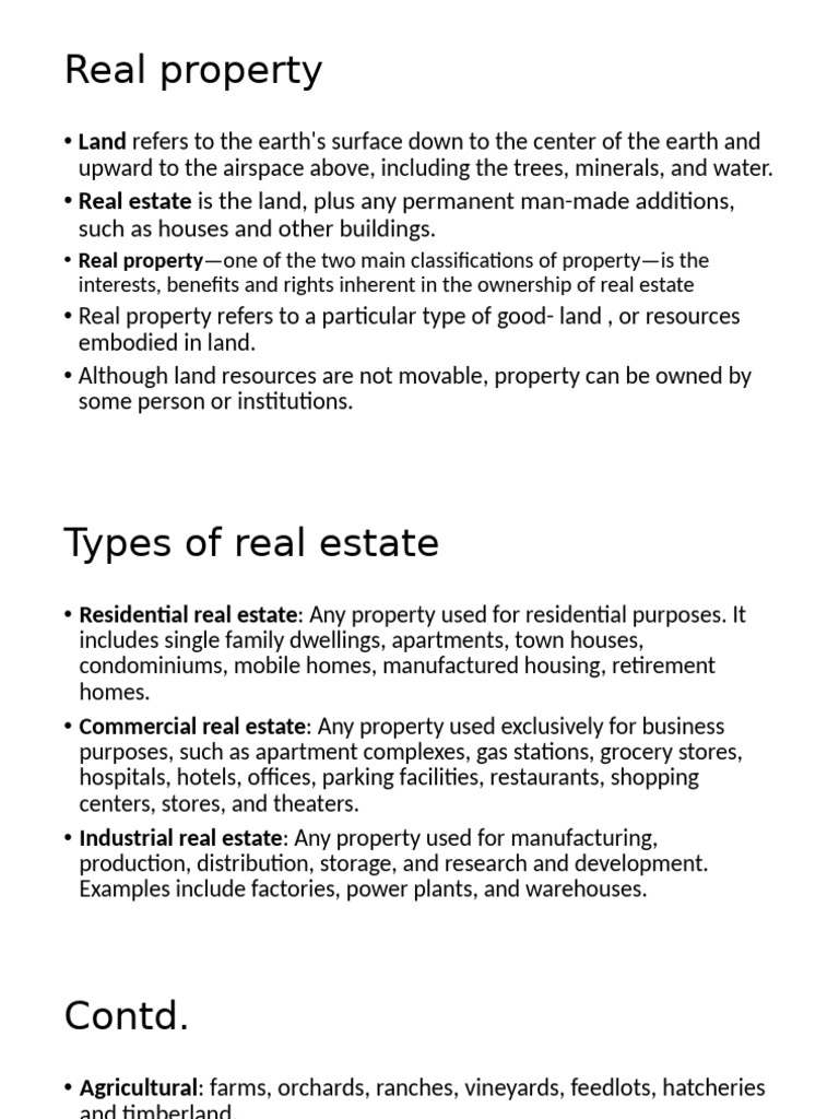 Understanding Real Property and Real Estate | PDF | Market (Economics ...