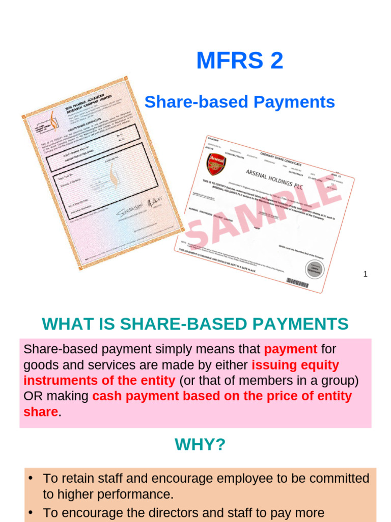 MFRS 2: Share-Based Payments Overview | PDF | Equity (Finance) | Fair Value