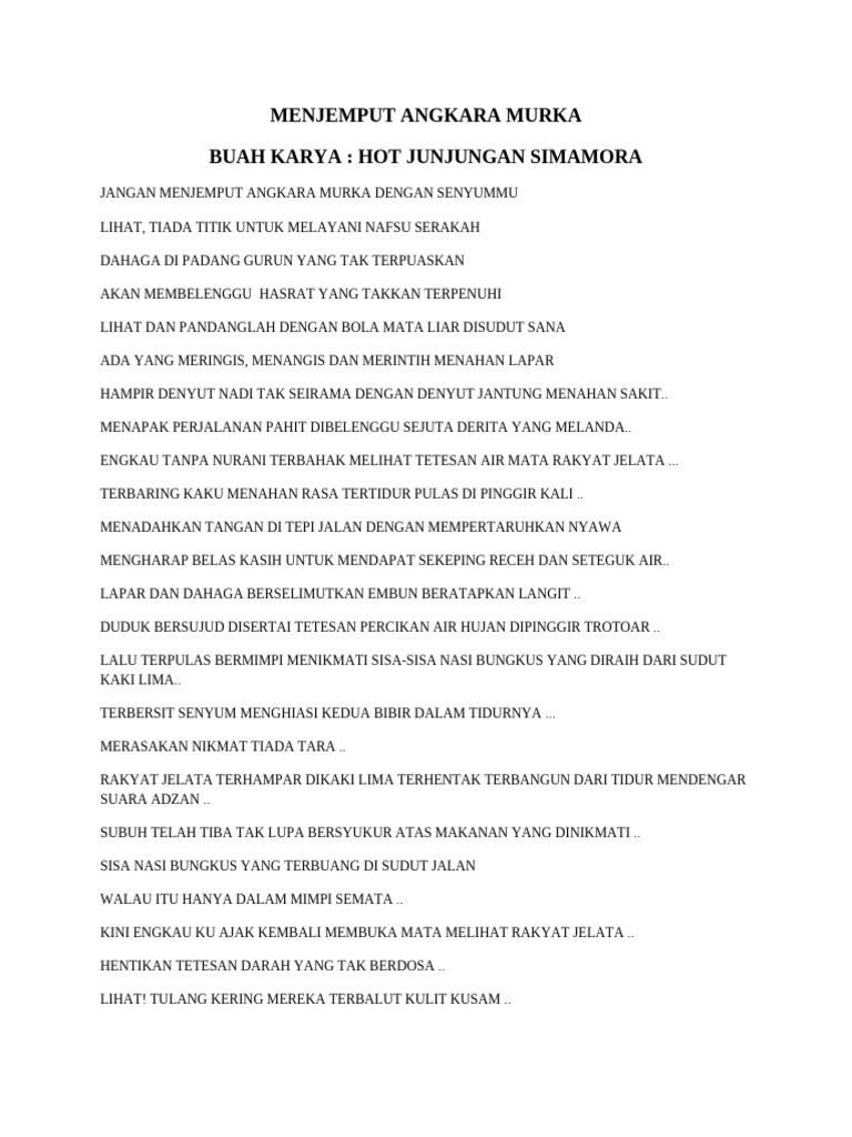 Menjemput Angkara Murka | PDF