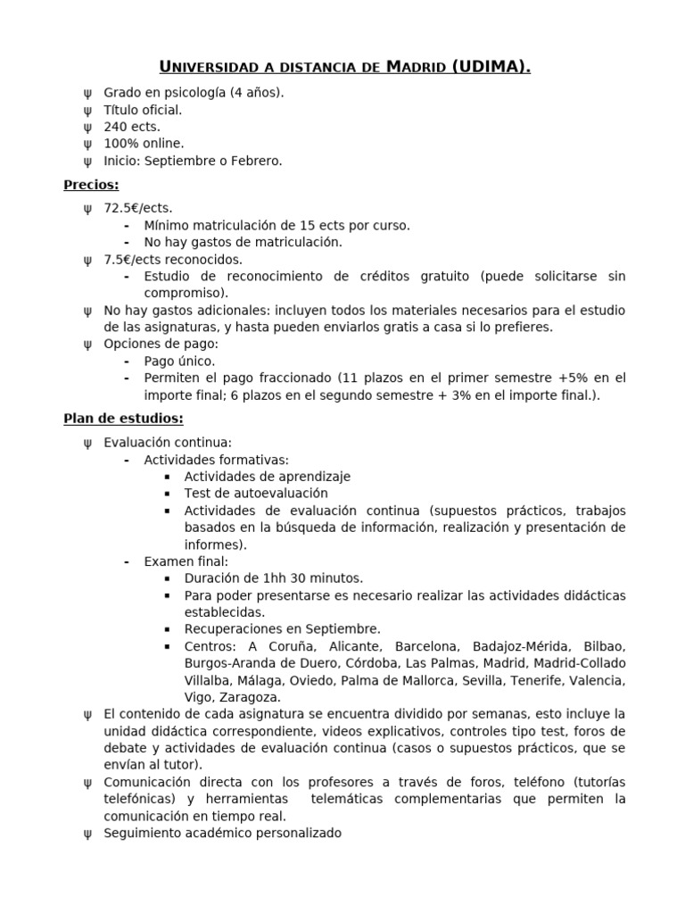 Universidad A Distancia de Madrid | PDF | Aprendizaje