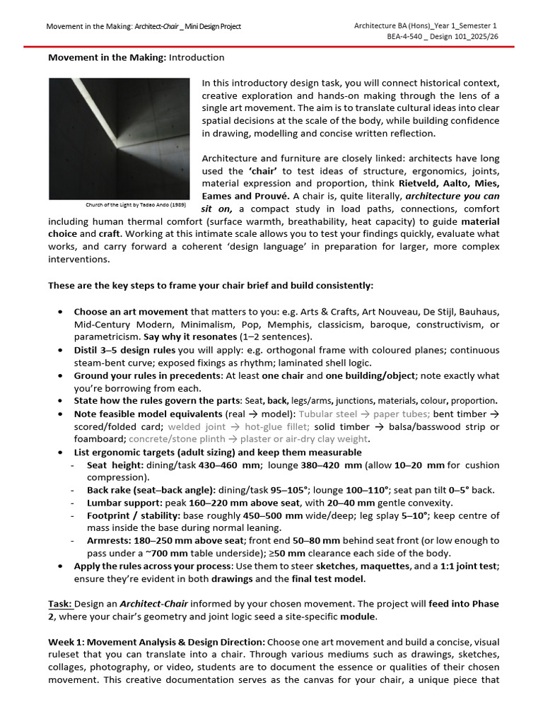 Architect-Chair Design Project Guide | PDF | Chair | Design