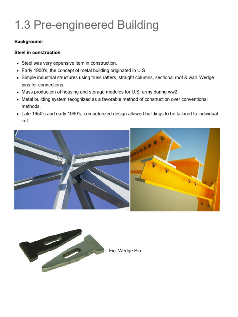 Pre-engineered Metal Building Overview | PDF | Framing (Construction ...