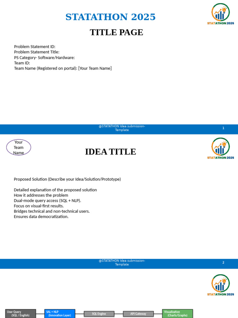 STATATHON 2025 Idea Submission Guide | PDF | Microsoft Power Point ...