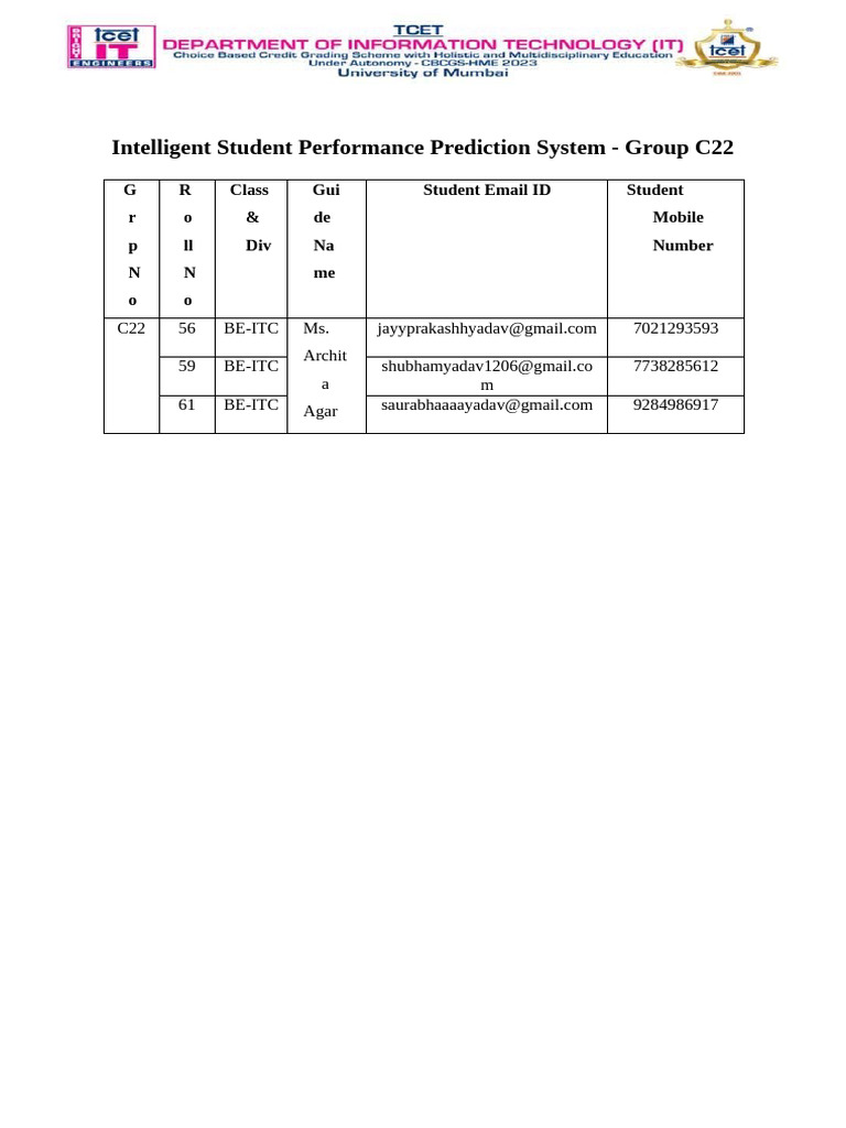 Intelligent Student Performance Prediction | PDF | Prediction ...