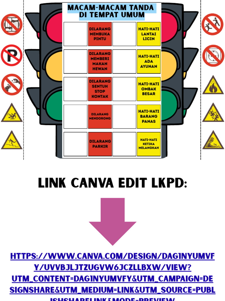LKPD Mengenal Tanda Di Tempat Umum | PDF