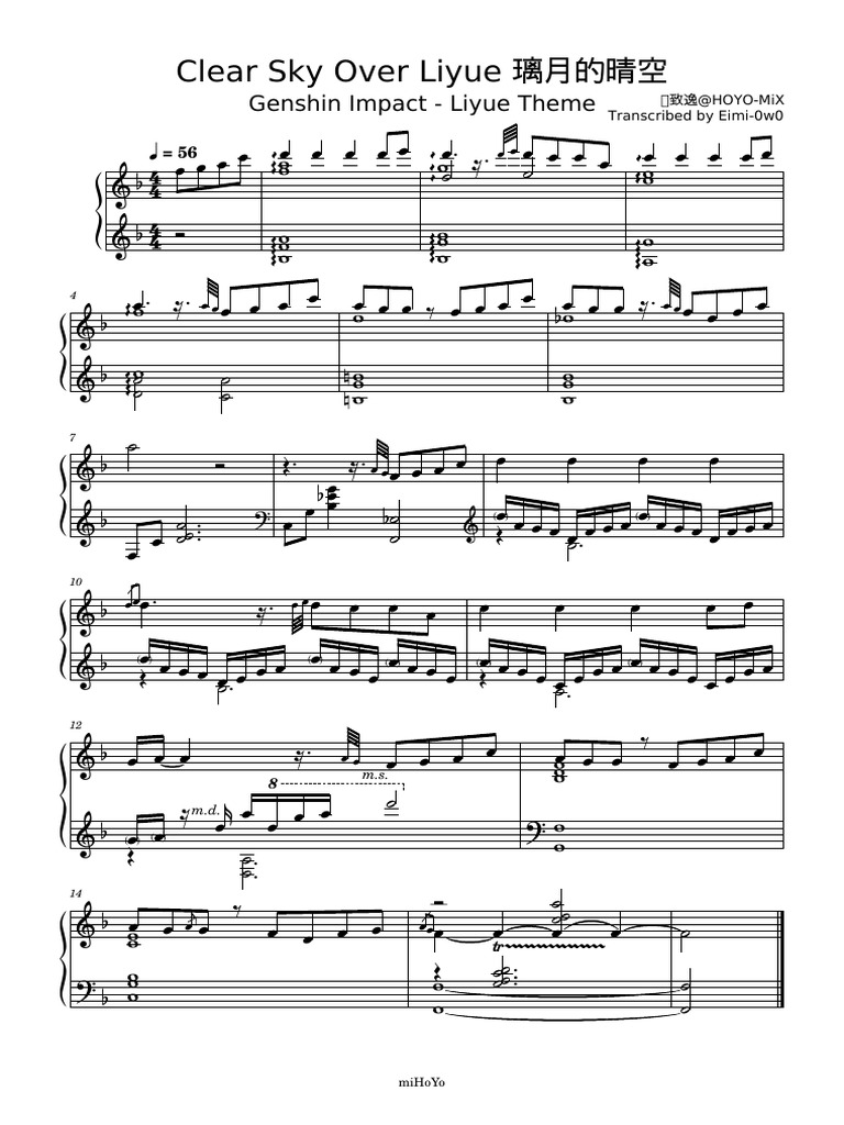 Genshin Impact Liyue Theme Music | PDF | Video Game Development ...