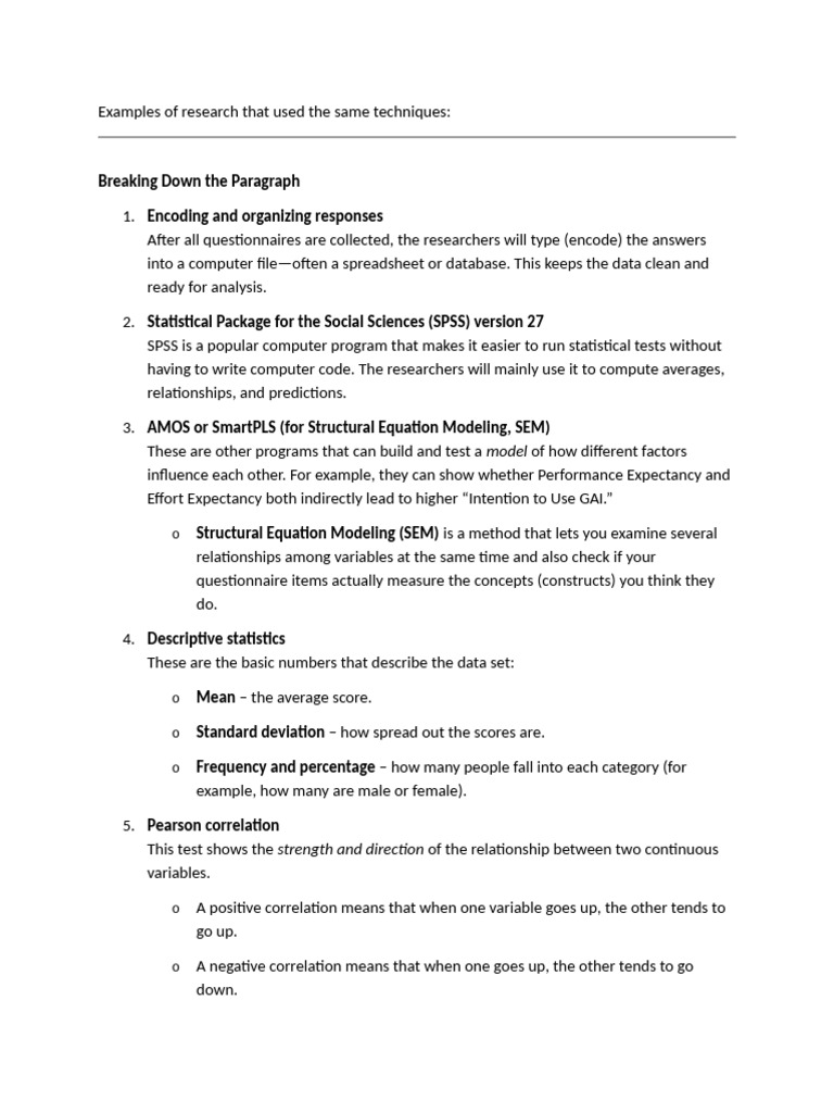 Techniques for Analyzing Research Data | PDF | Structural Equation ...