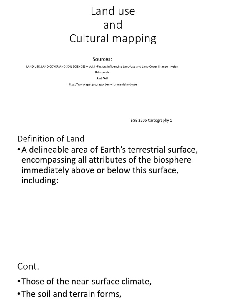 Land Use and Cultural Features - 18nov2024 | PDF | Land Use ...