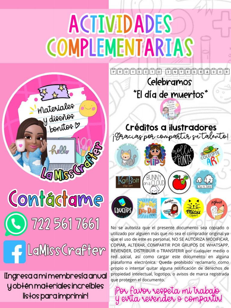 Act. Complementarias Celebramos - 22el Día de Muertos-22 | PDF