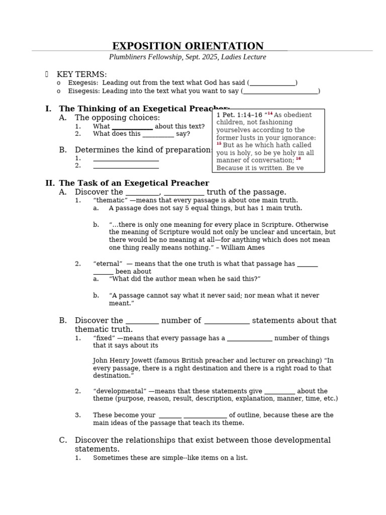 Exegetical Preaching Techniques Guide | PDF | Exegesis | Theology