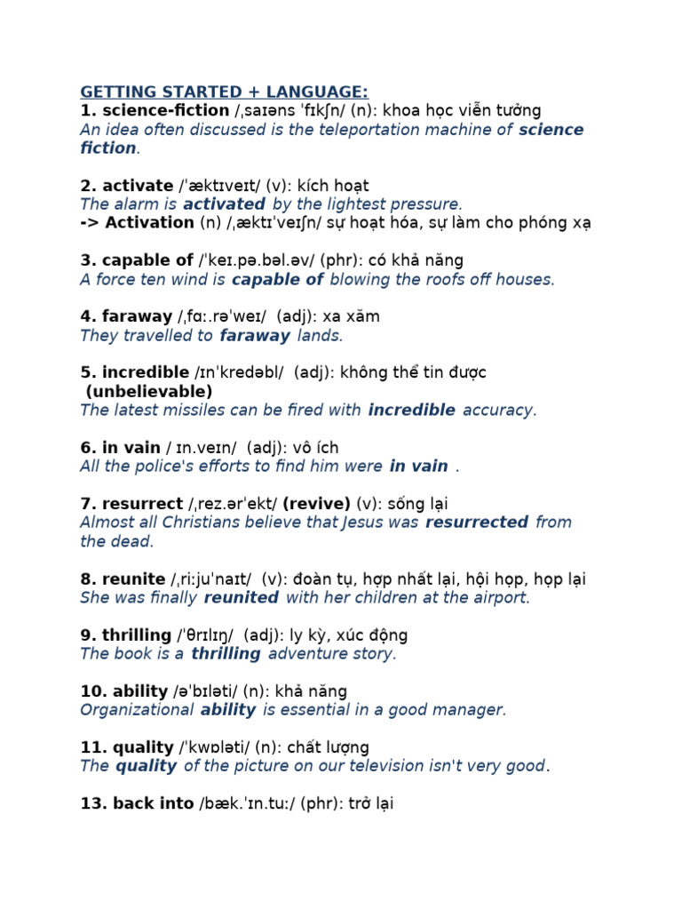 GETTING STARTED - Unit 7 | PDF