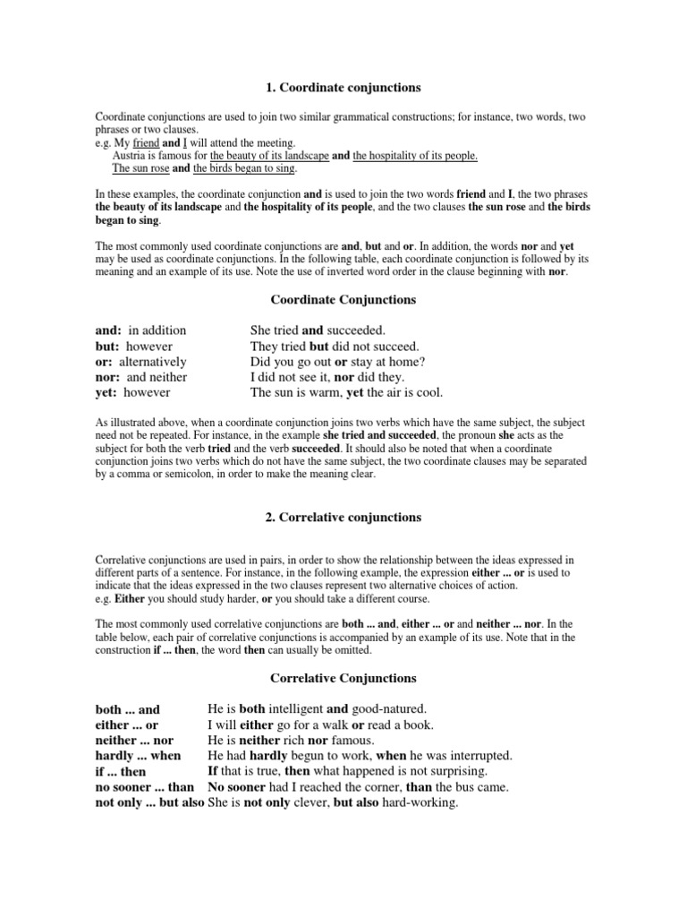 Conjunctions | Preposition And Postposition | Subject (Grammar) | Free
