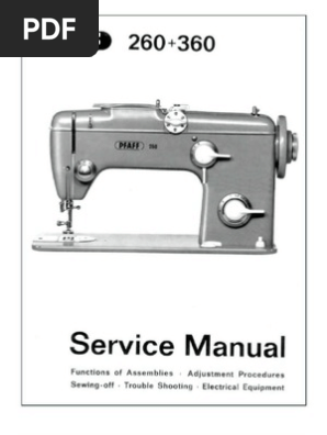 Pfaff 260 360 Service p1 | PDF | Textile Arts | Sewing