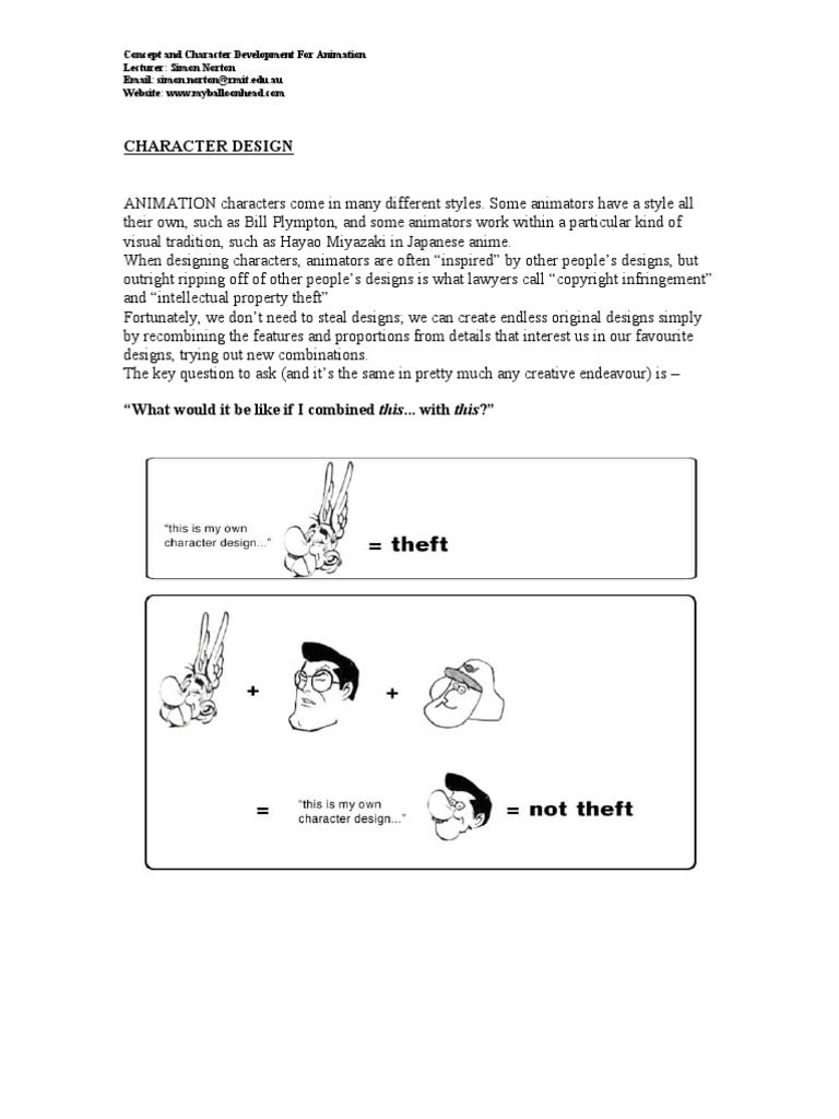 Character Design | PDF | Animation | Concept
