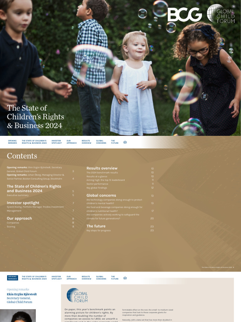 2024 Global Child Rights Benchmark Report | PDF | Governance | Policy