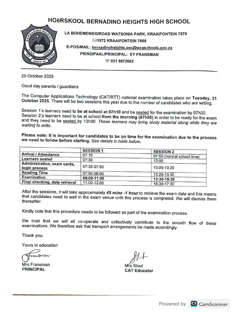 Cat NSC Letter 2025 | PDF