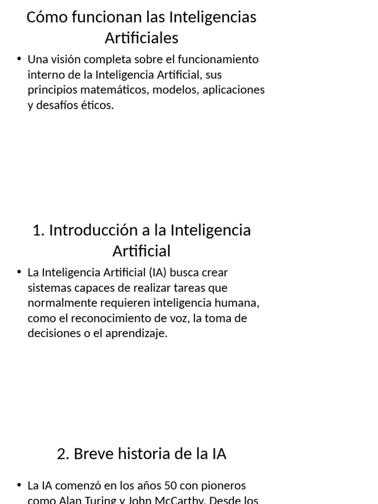 Funcionamiento de la Inteligencia Artificial | PDF | Inteligencia ...