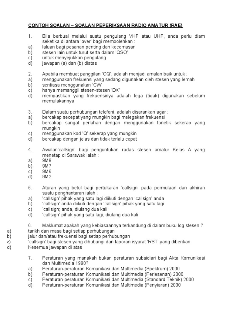 Contoh Soalan Rae Pdf