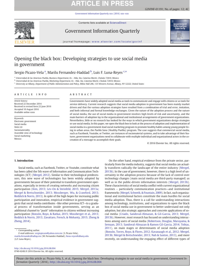 Opening The Black Box, Developing Strategies To Use Social Media | PDF ...