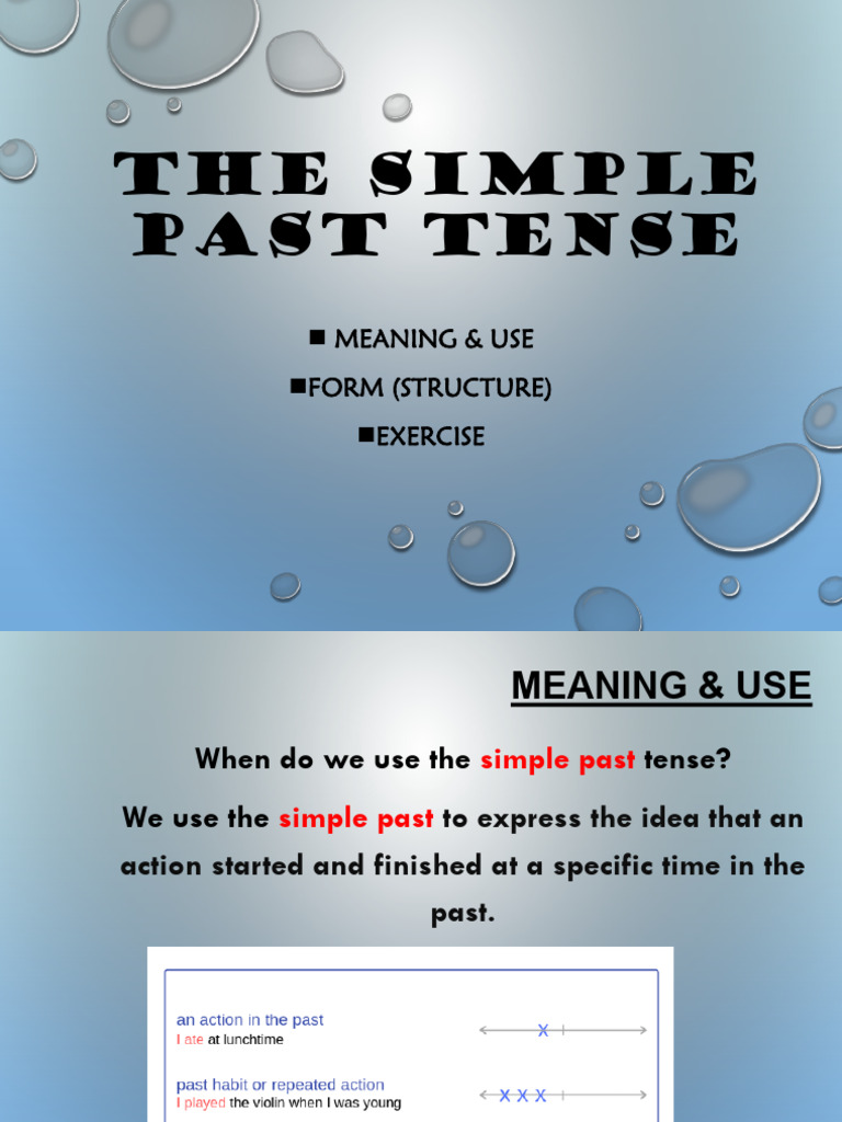 Understanding Simple Past Tense | PDF | Grammatical Tense | Verb